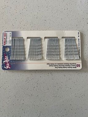 Bobby Pins Sta-Rite NOS 60-Count White Double Coated Made In The USA